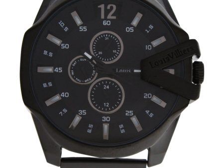 Louis Villiers Lvag8912-14 Black Stainless Steel Bracelet Watch By Louis Villiers For Men - 1 Pc Watch  1 Pc Online