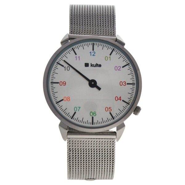 Kulte Ku15-0010 Silver Rainbow Stainless Steel Mesh Bracelet Watch By Kulte For Unisex - 1 Pc Watch  1 Pc For Cheap