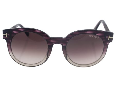 Tom Ford Sunglasses - Janina   Frame: Crystal Purple Stripe and Clear Lens: Violet Gradient-TF043583T Sale