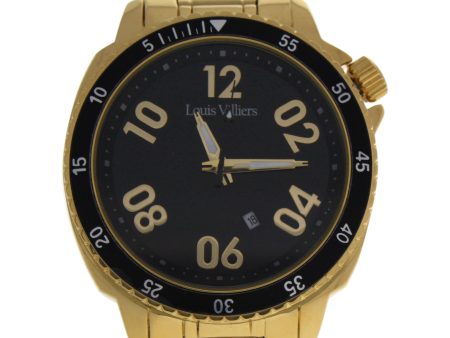 Louis Villiers Lv1055 Gold Stainless Steel Bracelet Watch By Louis Villiers For Men - 1 Pc Watch  1 Pc Discount