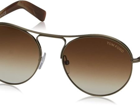 Tom Ford Sunglasses TF 449 Jessie 33F Gold Brown Multicolor 54mm For Cheap