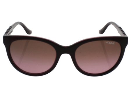 Vogue VO2915S Sunglasses 226214-53 - Top Bordeaux Glitter Pink Frame, Pink Gradient Brown Hot on Sale