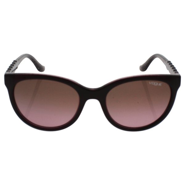 Vogue VO2915S Sunglasses 226214-53 - Top Bordeaux Glitter Pink Frame, Pink Gradient Brown Hot on Sale