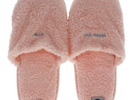 The Towel Slippers Pink - Medium by Cool Enough Studio for Unisex - 1 Pair Slippers on Sale