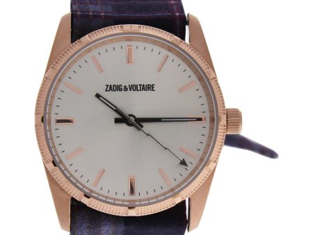 Zadig & Voltaire Zvf203 Rose Gold purple Multicolor Cloth Bracelet Watch By Zadig And Voltaire For Women - 1 Pc Watch  1 For Sale