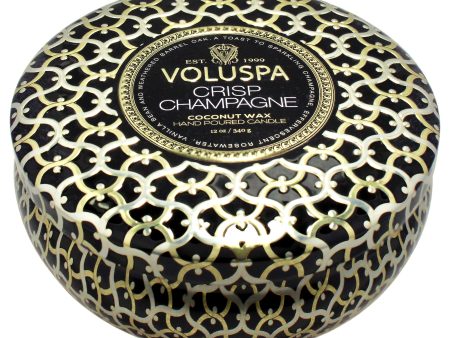 3 Wick Tin Candle - Crisp Champagne by Voluspa for Unisex - 12 oz Candle For Cheap