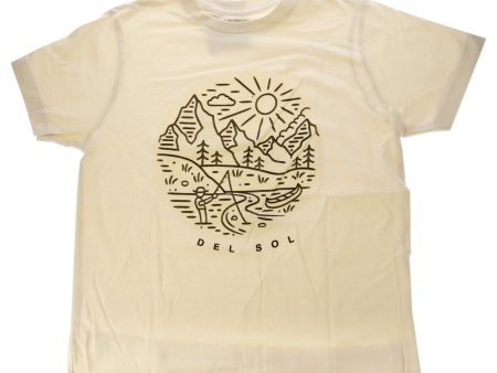 Kids Crew Tee - Fish Scene - Natural by DelSol for Kids - 1 Pc T-Shirt (YL) For Discount