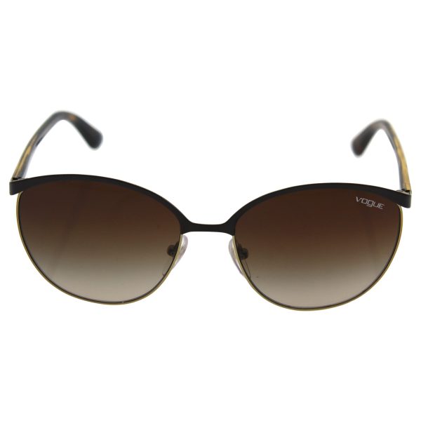 VOGUE Women s Metal Woman Sunglass Round Sunglasses, BROWN GOLD, 57.0 mm Cheap