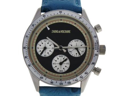 ZVM106 Master - Silver Turquoise Leather Strap Watch by Zadig & Voltaire for Women - 1 Pc Watch For Sale