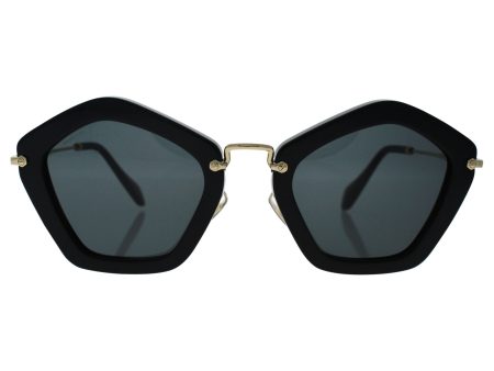 Miu Miu MU04QS Cat Eye Sunglasses (Black Crystal with Gold) Online Hot Sale