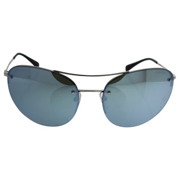 Prada Sport 51RS 1BC5K2 Silver 51RS Sunglasses Lens Category 3 Lens Mirrored Si For Sale