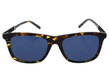 Mont Blanc MB606S Sunglasses - Coloured Havana Frame, Blue Lenses, 54 mm Lens Diameter MB606S5455V Discount